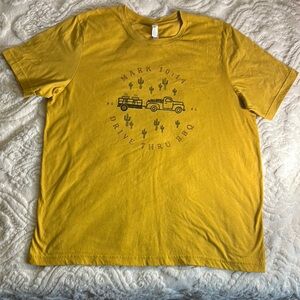 Bella Canvas Yellow Graphic T-Shirt truck/barbecue/cactus Bible verse sz 2X